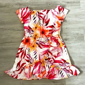 Tropical Floral Print Sundress